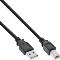 InLine USB 2.0 Kabel, A an B, schwarz, 1m