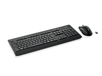 Fujitsu Set LX960 toetsenbord Inclusief muis RF Draadloos QWERTY Spaans, Brits Engels Zwart
