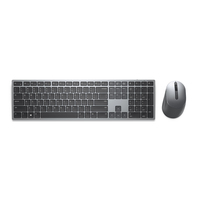 DELL KM7321W Tastatur Maus enthalten Büro RF Wireless + Bluetooth QWERTY US International Grau, Titan