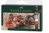Faber-Castell 167172 viltstift Zwart, Bruin, Grijs, Oranje, Wit 1 stuk(s)