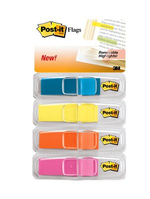 Post-It Highlighting Flags, Bright Colors, 1/2 in Wide, 35/Disp, 4 Disp/Pack self adhesive flags 35 sheets