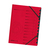 Herlitz 10843324 Tab-Register Präsentationsmappe Karton, Manilahanf Schwarz, Rot