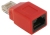 DeLOCK RJ45 Crossover Adapter male - female kabel-connector RJ45 M/F Rood