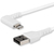 StarTech.com 1m strapazierfähiges weißes USB-A auf Lightning-Kabel - 90° rechtwinkliges USB Lightning Ladekabel mit Aramidfaser - Synchronisationskabel - Apple MFi-zertifiziert ...