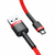 Baseus 6953156280328 mobiltelefon kábel Fekete, Vörös 1 M USB A Micro-USB B