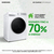 Samsung WW90T734DWH/S3 lavatrice a caricamento frontale Ultrawash 9 kg Classe A 1400 giri/min, Porta nero/bianca + Display silver
