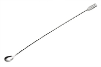 Barlöffel / -gabel Länge 50 cm Edelstahl mit gedrehtem Stiel