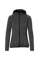 Damen Kapuzen-Tecjacke Florida, anthrazit meliert, L - anthrazit meliert | L: Detailansicht 1