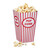 Relaxdays Popcorntüten, 48 Stück, gestreift, US-Retrostyle, Kino, Filmabend Zubehör, Kindergeburtstag, Pappe, rot/weiß