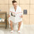 Relaxdays Toilettenpapierhalter mit Ablage & Abdeckung, Kunststoff Klopapierhalter HxBxT: 15 x 13,5 x 15 cm, grau/weiß