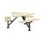 Timber Tri-Table Picnic Table - Yellow - With Backrests
