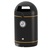 Heritage Dome Litter Bin - 115 Litre - Plastic Liner - Black with Gold Banding