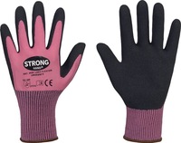 LADY FLEXTER Handschuhe STRONGHAND Gr. 6 pink/schwarz EN 420/EN 388 P 0529-06H