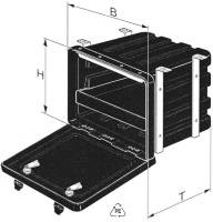 Unterbau-Werkzeugkasten, BxHxT: 600x460x500mm, Schnappverschluss mit Federstecker