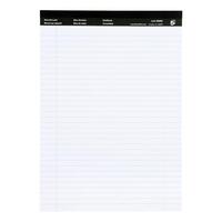 5 Star Office Executive Pad Headbd 60gsm Ruled with Blue Margin Perforated 100pp A4 White Paper [Pack 10]