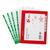 5 Star Office Punched Pocket Polypropylene Green Strip Top-opening 45 Micron A4 Glass Clear [Pack 100]