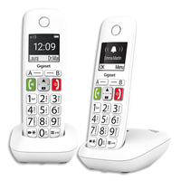 GIGASET Téléphone sans fil E290 Duo Blanc S30852-H2901-N102 sans répondeur
