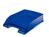 LEITZ Corbeille à courrier Plus. Dimensions (lxhxp) : 36x7x25,5 cm. Coloris Bleu transparent