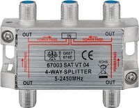 Sat-Verteiler 4-fach, 5-2450 MHz - digital-tauglich (100dB)