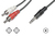 Audio connection cable. stereo 3.5mm - 2x RCA 2.50m. CCS. 2x0.10/10. shielded. M/M.