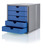 Schubladenbox SYSTEMBOX KARMA, DIN A4, 5 geschlossene Schubladen, öko-schwarz