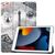Cover for iPad 6/7/8 2019-2021 for iPad 7/8/9 (2019-2021) 10.2inch Tri-fold Caster Hard Shell Cover with Auto Wake Function - Effiel Tablet-Hüllen