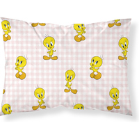 FUNDA DE ALMOHADA 100% ALGODÓN TWEETY VICHY CAMA DE 50X80CM.