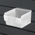Shelfbox "100" / Tiroir à marchandises / Boîte pour système de parois à lamelles | transparent laiteux