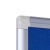 Bi-Office New Generation Filz-Notiztafel, blau, Aluminiumrahmen, 120x90cm Detailansicht