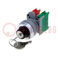 Switch: rotary; 30mm; Stabl.pos: 2; NC + NO; IP65; KS30; -20÷60°C