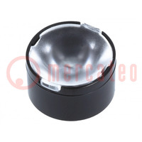 LED lens; round; plexiglass PMMA; transparent; 12÷17°; H: 9.7mm