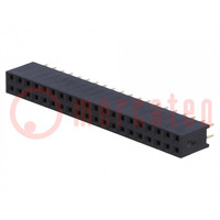 Connector: pin strips; socket; female; PIN: 40; straight; 2.54mm