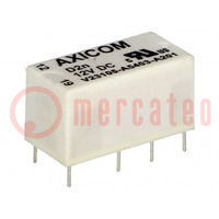 Relay: electromagnetic; DPDT; Ucoil: 12VDC; 3A; 0.5A/125VAC; PCB