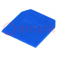 End/partition plate; blue; Width: 1mm; polyamide; -25÷100°C