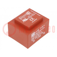 Transformer: encapsulated; 10VA; 230VAC; 24V; 24V; 208mA; 208mA; PCB