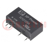 Convertidor: DC/DC; 1W; Uentr: 12V; Usal: 12VDC; Isal: 84mA; SIP; THT