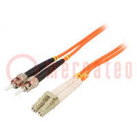 Fiber patch cord; OM2; LC/UPC,ST/UPC; 5m; Optical fiber: 50/125um