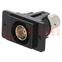 Coupler; BNC socket,both sides; 75Ω; black; Mat: metal; DUALSLIM