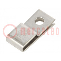 Screw mounted clamp; acid resistant steel AISI 316