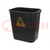 Cubo de basura; ESD; 370x260x380mm; 35l; polipropileno; negro