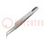 Tweezers; 120mm; universal; Blades: curved; Blade tip shape: sharp