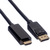 ROLINE DisplayPort Kabel DP - UHDTV, ST/ST, schwarz, 1 m