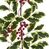 Artificial Christmas Holly Berry Garland - 165cm, Variegated & Red
