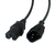 Videk IEC (C14) Plug to IEC (C15) Socket Hot Condition Rubber Power Cable Black 2m