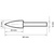 LUKAS Fräser HFG Spitzbogenform universal 8x20 mm Schaft 1/4"Zoll