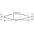 Skizze zu KAUFMANN HM-Ersatzschneidrad zu Fliesenschneidmaschine Maxiflies