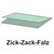 Blatt Handtuchpapier V-Falz 23 cm x 25 cm grün Zick Zack, 1-lagig