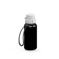 Artikelbild Trinkflasche "School", 400 ml, inkl. Strap, schwarz/weiß
