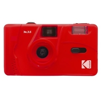 APPAREIL PHOTO ARGENTIQUE COMPACT 24X36 KODAK M35 ROUGE RÉUTILISABLE