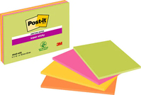 3M 7100235019 öntapadó jegyzettömb Téglalap alakú Zöld, Narancssárga, Rózsaszín, Sárga 45 lapok